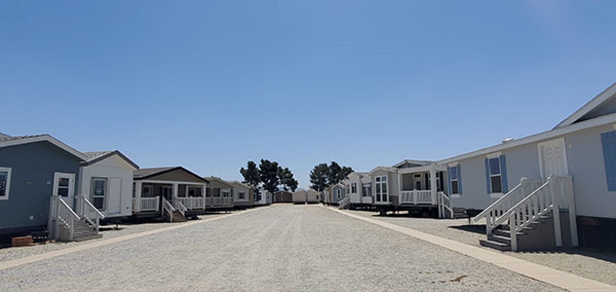 view of mobile homes on our lot